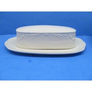 Johnson Brothers Richmond White Covered Butter Dish Discontinued pattern